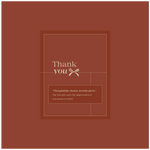 Red Thank you card