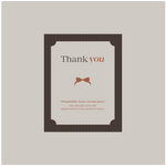Brown Thank you card