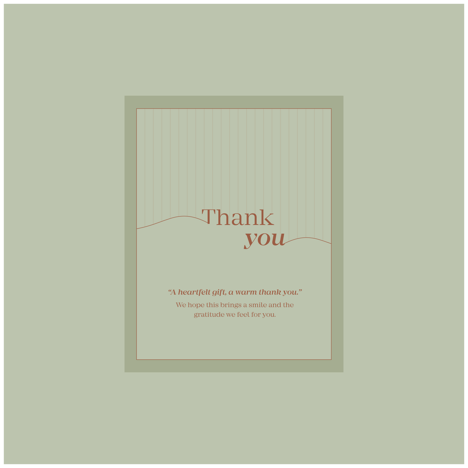 Green Thank you card