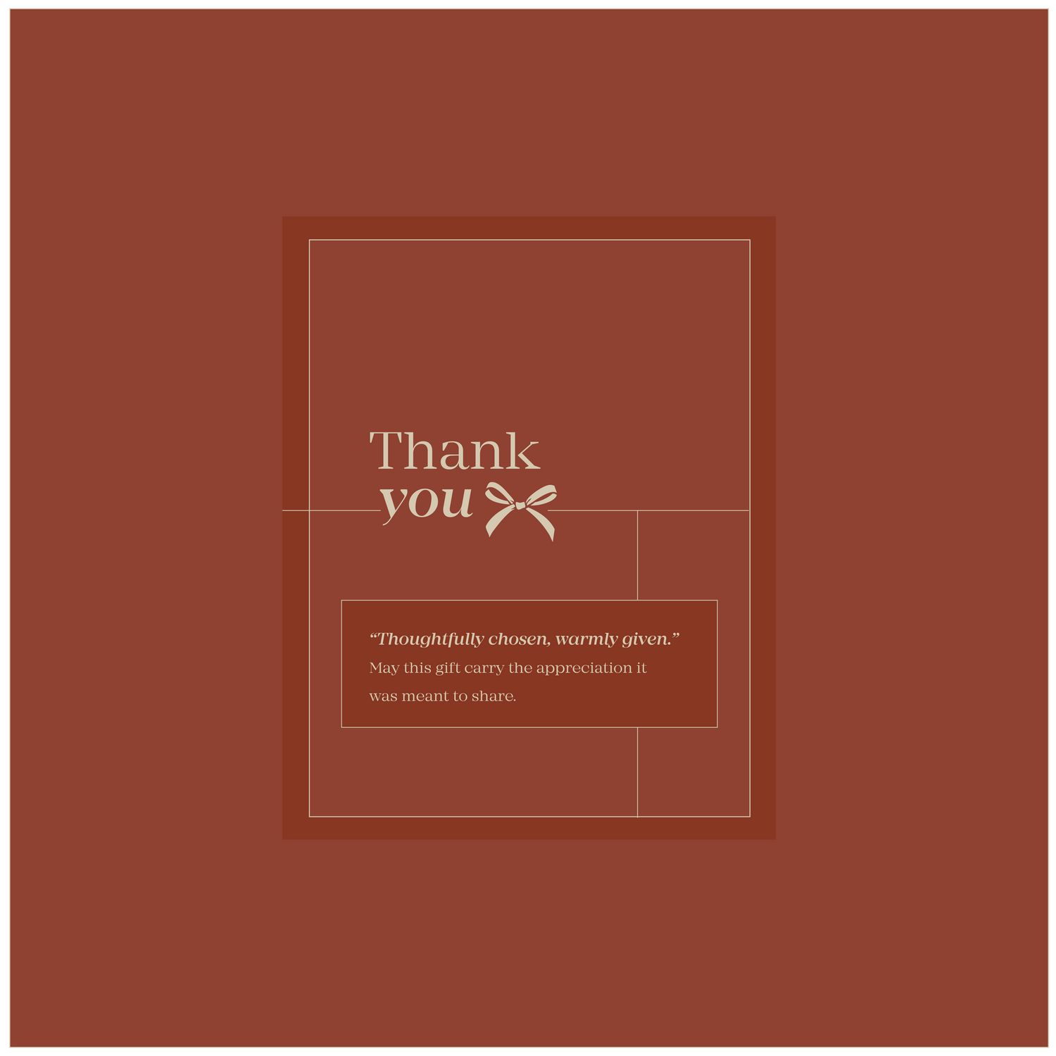 Red Thank you card