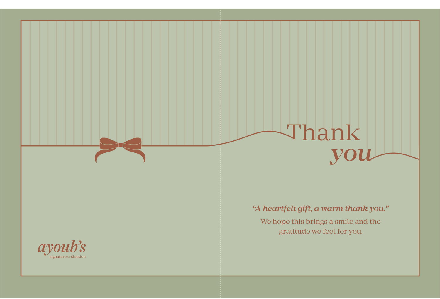 Green Thank you card