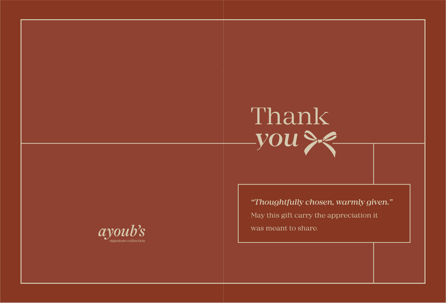 Red Thank you card