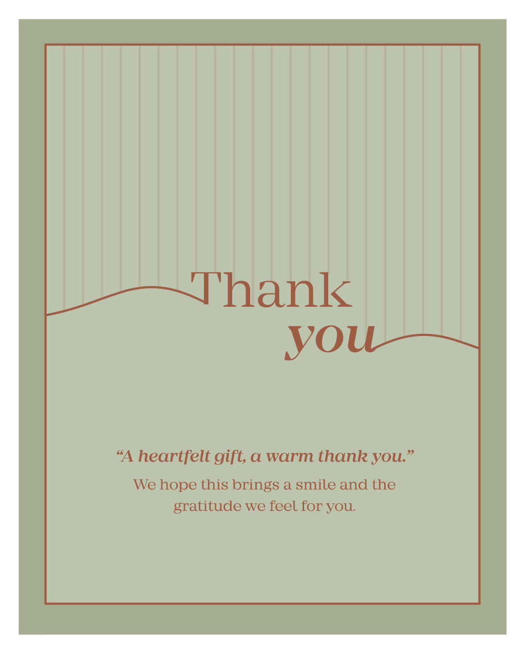 Green Thank you card