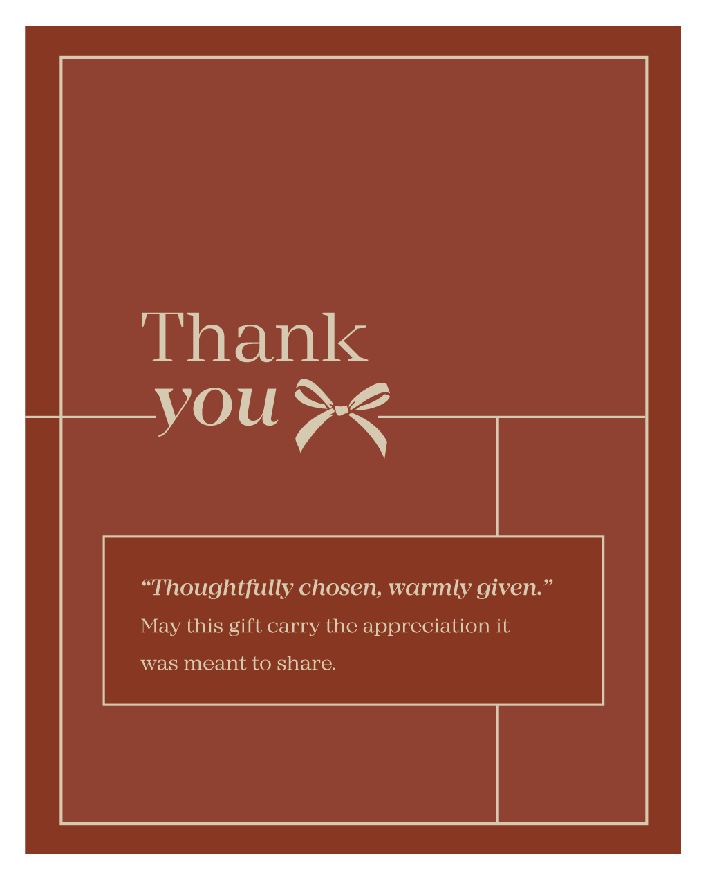 Red Thank you card